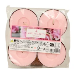 LUMELLE MAXI TEALIGHTS PETALI ROSA 4 PEZZI