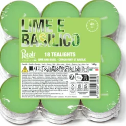 LUMELLE TEALIGHT PROFUMATE LIME E BASILICO 18 PEZZI