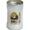LUMINO VOTIVO PLASTICA BIANCO 30T IMMAGINE SAN PIO DA PIETRELCINA