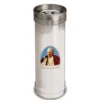 LUMINO VOTIVO PLASTICA BIANCO 50T IMMAGINE PAPA GIOVANNI XXIII