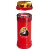 LUMINO VOTIVO PLASTICA ROSSO 40L IMMAGINE SAN PIO DA PIETRELCINA