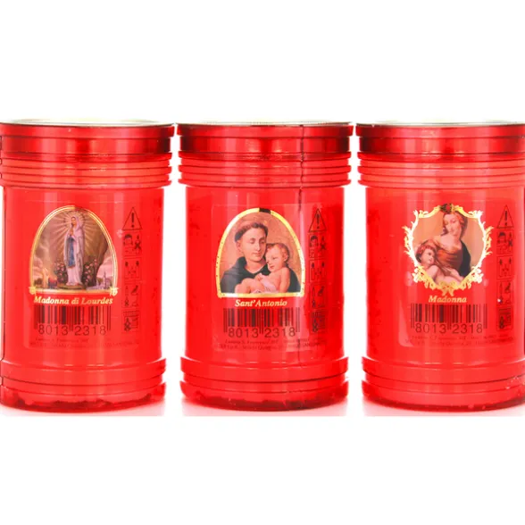 LUMINO VOTIVO SER 30T ROSSO IMMAGINI ASSORTITE LUMINI (durata 35 ore cad)