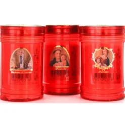 LUMINO VOTIVO SER 30T ROSSO IMMAGINI ASSORTITE LUMINI (durata 35 ore cad)