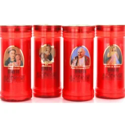 LUMINO VOTIVO SER 40T ROSSO IMMAGINI ASSORTITE LUMINI (durata 55 ore)