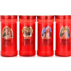 LUMINO VOTIVO SER 40T ROSSO IMMAGINI ASSORTITE LUMINI (durata 55 ore)