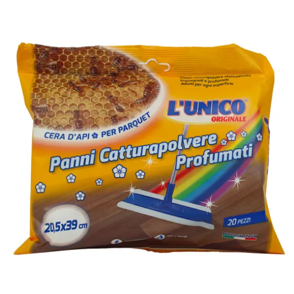 L'UNICO ORIGINALE CATTURAPOLVERE PER PARQUET 20 PANNI PROFUMATI CM 20,5x39