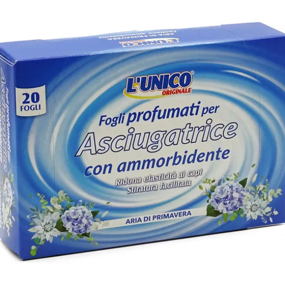 L'UNICO ORIGINALE 20 FOGLI PROFUMATI ARIA DI PRIMAVERA PER ASCIUGATRICE CON AMMORBIDENTE