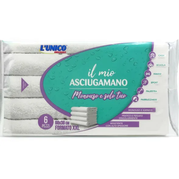 L'UNICO ORIGINALE IL MIO ASCIUGAMANO MONOUSO 68x38 CM 6 PEZZI