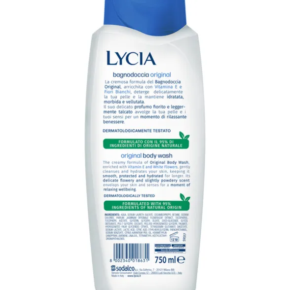 LYCIA BAGNODOCCIA ORIGINAL VITAMINA E e FIORI BIANCHI 750 ML