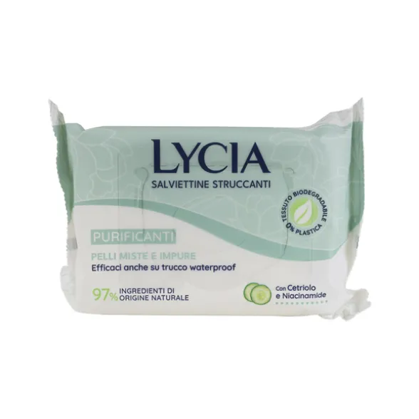 LYCIA SALVIETTE ECO TESSUTO STRUCCANTI PELLI GRASSE-IMPURE 20 PZ