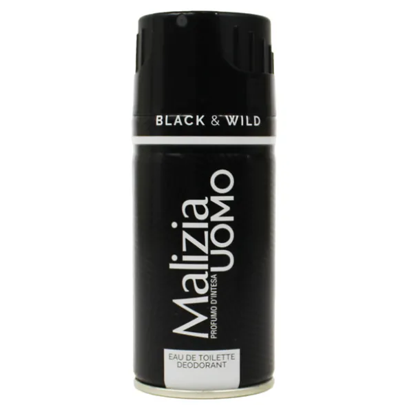MALIZIA UOMO EDT DEODORANTE BLACK & WILD 150 ML