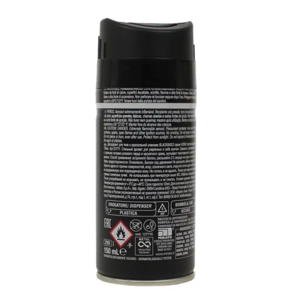 MALIZIA UOMO EDT DEODORANTE BLACK & WILD 150 ML