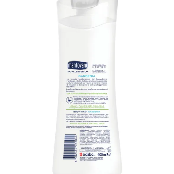 MANTOVANI BAGNODOCCIA NEUTRO GARDENIA 400+100 ML