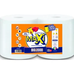 MAXI BOBINA ASCIUGATUTTO BIG 2000 2 ROTOLI 2 VELI 424 STRAPPI MILLE UTILIZZI