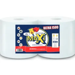 MAXI BOBINA ASCIUGATUTTO ULTRA 1500 2 ROTOLI 2 VELI 320 STRAPPI