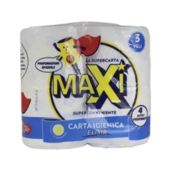 MAXI CARTA IGIENICA 4 ROTOLI 3 VELI AL PROFUMO DI CAMOMILLA