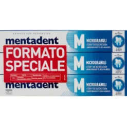 MENTADENT DENTIFRICIO MICROGRANULI 3 PEZZI DA 75 ML