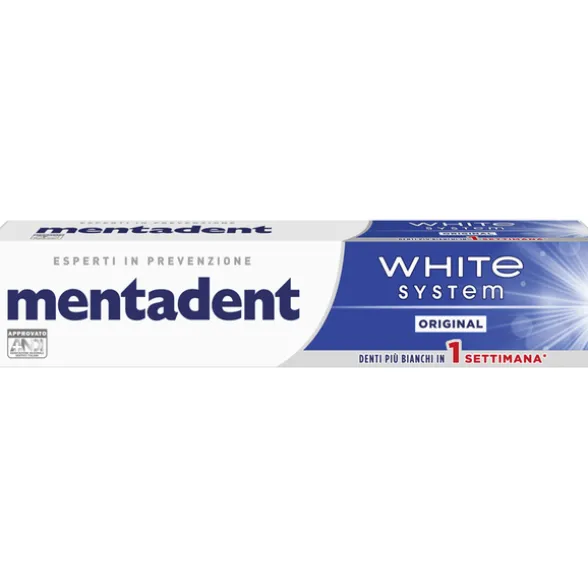 MENTADENT DENTIFRICIO WHITE SYSTEM ORIGINAL 75 ML