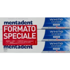 MENTADENT DENTIFRICIO WHITE SYSTEM 3 PEZZI DA 75 ML