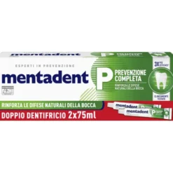 MENTADENT P DENTIFRICIO PREVENZIONE COMPLETA 2 PEZZI DA 75 ML