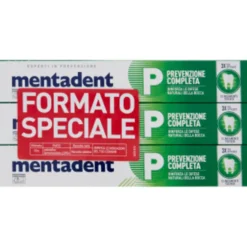 MENTADENT P DENTIFRICIO PREVENZIONE COMPLETA 3 PEZZI DA 75 ML