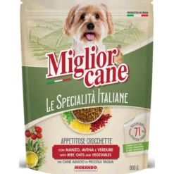 MIGL.CANE LE SPECIALITA' ITALIANE CROCCHETTE CON MANZO AVENA e VERDURE BUSTA 800 grammi