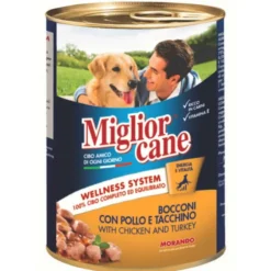 MIGLIOR CANE BOCCONI CON POLLO E TACCHINO LATTINA 405 GRAMMI
