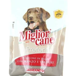 MIGLIOR CANE I PREFERITI BOCCONI IN SALSA CON MANZO E VERDURE BUSTA 300 GRAMMI