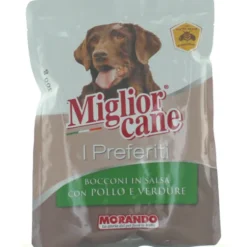 MIGLIOR CANE I PREFERITI BOCCONI IN SALSA CON POLLO E VERDURE BUSTA 300 GRAMMI