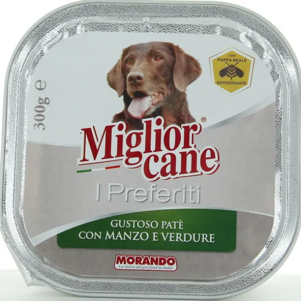 MIGLIOR CANE I PREFERITI PATE' MANZO e VERDURE VASCHETTA 300 grammi