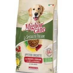 MIGLIOR CANE LE SPECIALITA' ITALIANE CROCCHETTE CON MANZO e VERDURE SACCO 7 KG+BS 2 euro