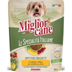 MIGLIOR CANE LE SPECIALITA' ITALIANE CROCCHETTE CON POLLO e PISELLI BUSTA 800 grammi