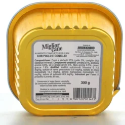 MIGLIOR CANE PATE' CONIGLIOePOLLO VASCHETTA 300 GRAMMI