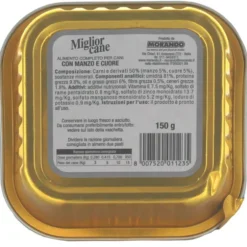 MIGLIOR CANE PATE' MANZOeCUORE VASCHETTA 150 GRAMMI