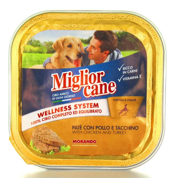 MIGLIOR CANE PATE' POLLOeTACCHINO VASCHETTA 150 GRAMMI