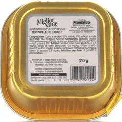 MIGLIOR CANE PATE' VITELLOeCAROTE VASCHETTA 300 GRAMMI