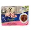 MIGLIOR CANE PRESTIGE BOCCONCINI MENU' CLASSICO 4 BUSTE DA 100 GRAMMI: 2 BUSTE MANZO - 2 BUSTE POLLO E TACCHINO
