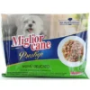 MIGLIOR CANE PRESTIGE BOCCONCINI DELICATI 4 BUSTE DA 100 GRAMMI: 2 BUSTE POLLO PROSCIUTTO E VERDURE - 2 BUSTE VITELLO POLLO E VERDURE