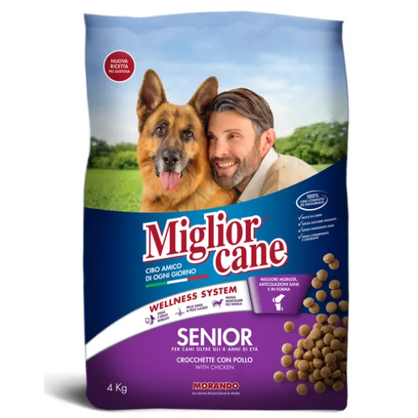 MIGLIOR CANE SENIOR CROCCHETTE CON POLLO SACCO 4 KG