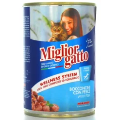 MIGLIOR GATTO BOCCONCINI PESCE LATTINA 405 GRAMMI