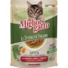MIGLIOR GATTO LE SPECIALITA' ITALIANE ZUPETTA CON STRACCETTI DI MANZI - PISELLI - CAROTE BUSTA 85 grammi