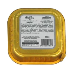MIGLIOR GATTO PATE' SALMONE VASCHETTA 100 GRAMMI