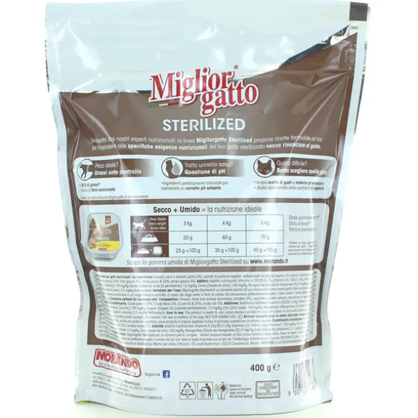 MIGLIOR GATTO STERILIZED CROCCANTINI POLLO DELICATO BUSTA 400 GRAMMI