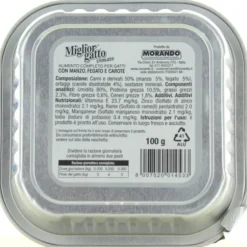 MIGLIOR GATTO STERILIZED MANZO, FEGATO e CAROTE VASCHETTA 100 GRAMMI