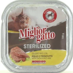 MIGLIOR GATTO STERILIZED POLLO e PROSCIUTTO VASCHETTA 100 GRAMMI