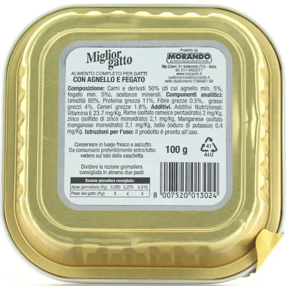 MIGLIOR GATTO VASCHETTA PATE' AGNELLO-FEGATO 100 GR