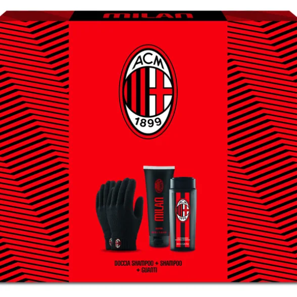 MILAN COFANETTO: SHAMPOO 200 ML + DOCCIASHAMPOO 250 ML + GUANTI SPORTIVI