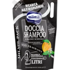 MIL MIL DOCCIASHAMPOO e BAGNOSCHIUMA FRAGRANZA YUZU BUSTA RICARICA 2 LT