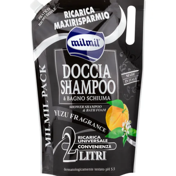 MIL MIL DOCCIASHAMPOO e BAGNOSCHIUMA FRAGRANZA YUZU BUSTA RICARICA 2 LT