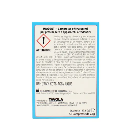 MIODENT 56 COMPRESSE EFFERVESCENTI PER PROTESI DENTALI CARE FOR YOU